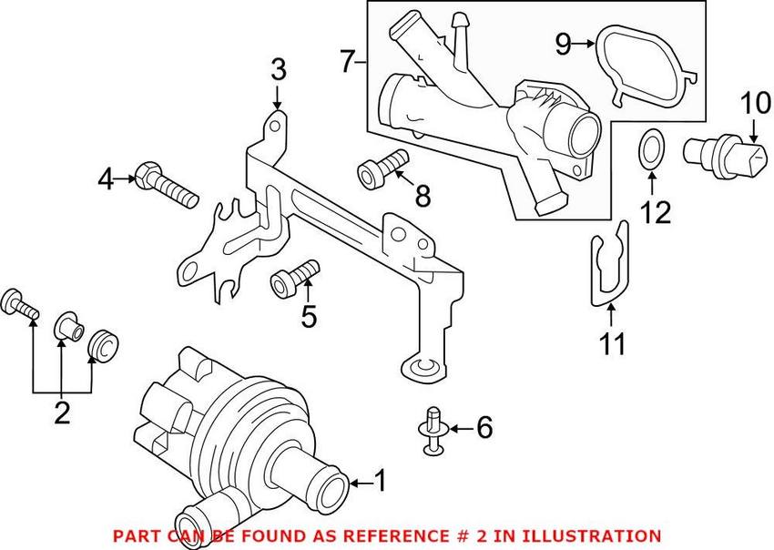 VW Engine Water Pump Hardware Kit 5N0198093